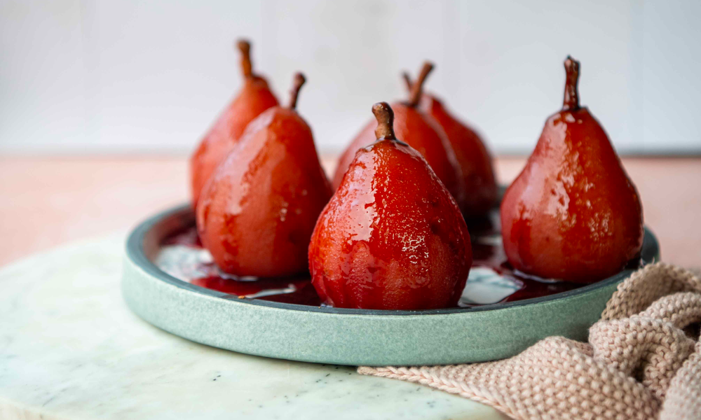 Egmont Honey - Red Wine & Honey Poached Pears