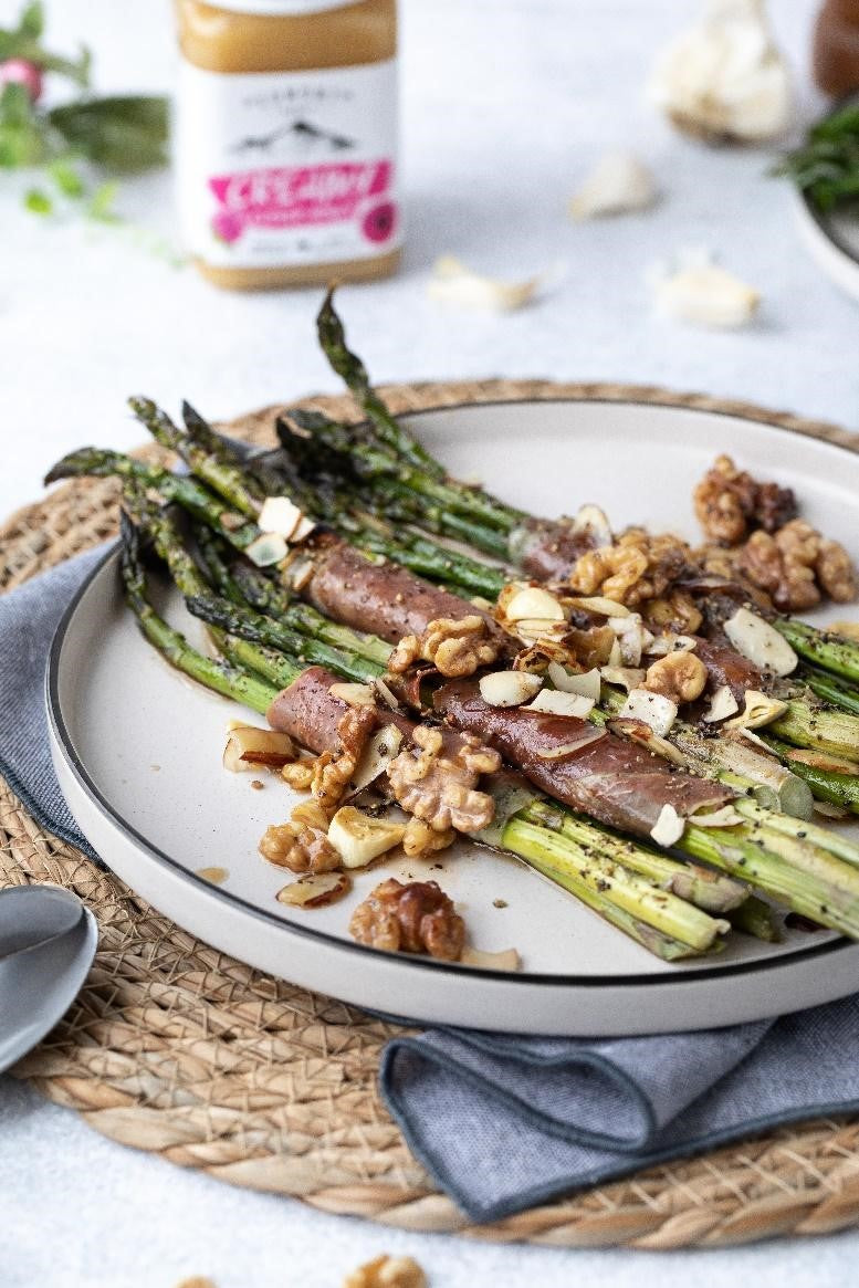 Egmont Honey – Christmas Honey Wrapped Asparagus