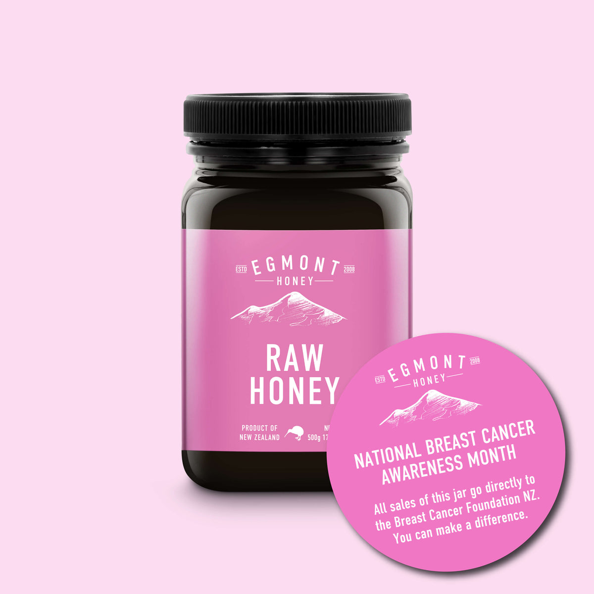 Raw Honey 500g - Breast Cancer Awareness Month