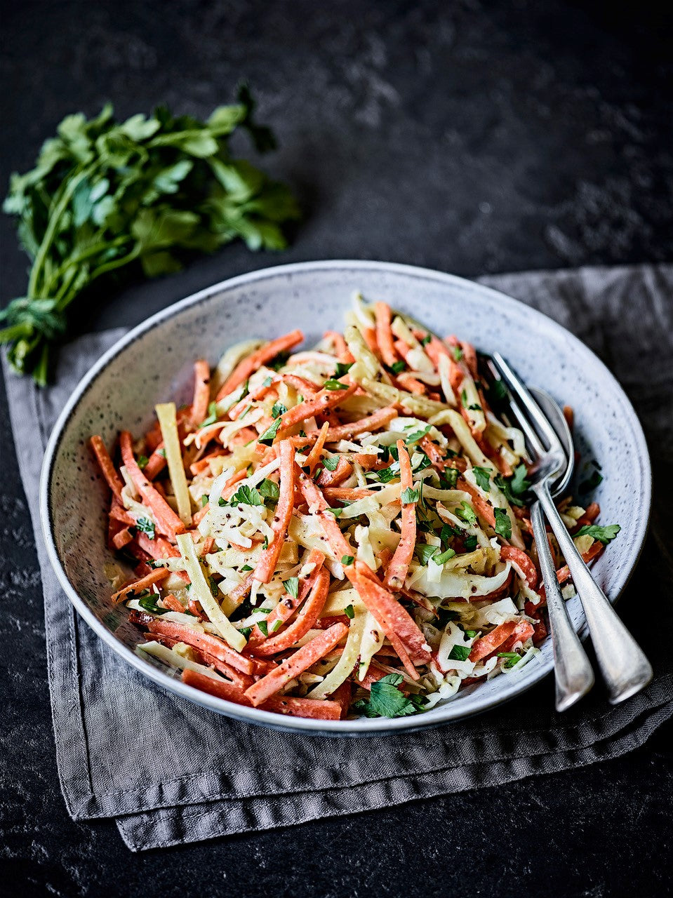 Honey Roasted Parsnip & Carrot Slaw