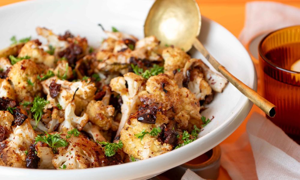 Lemon & Olive Roasted Cauliflower
