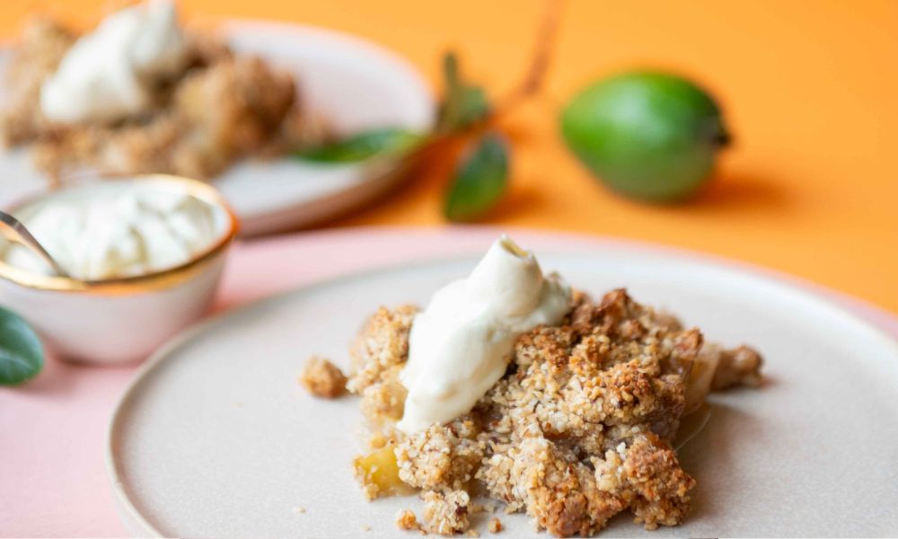 Egmont Honey, Feijoa & Apple Crumble
