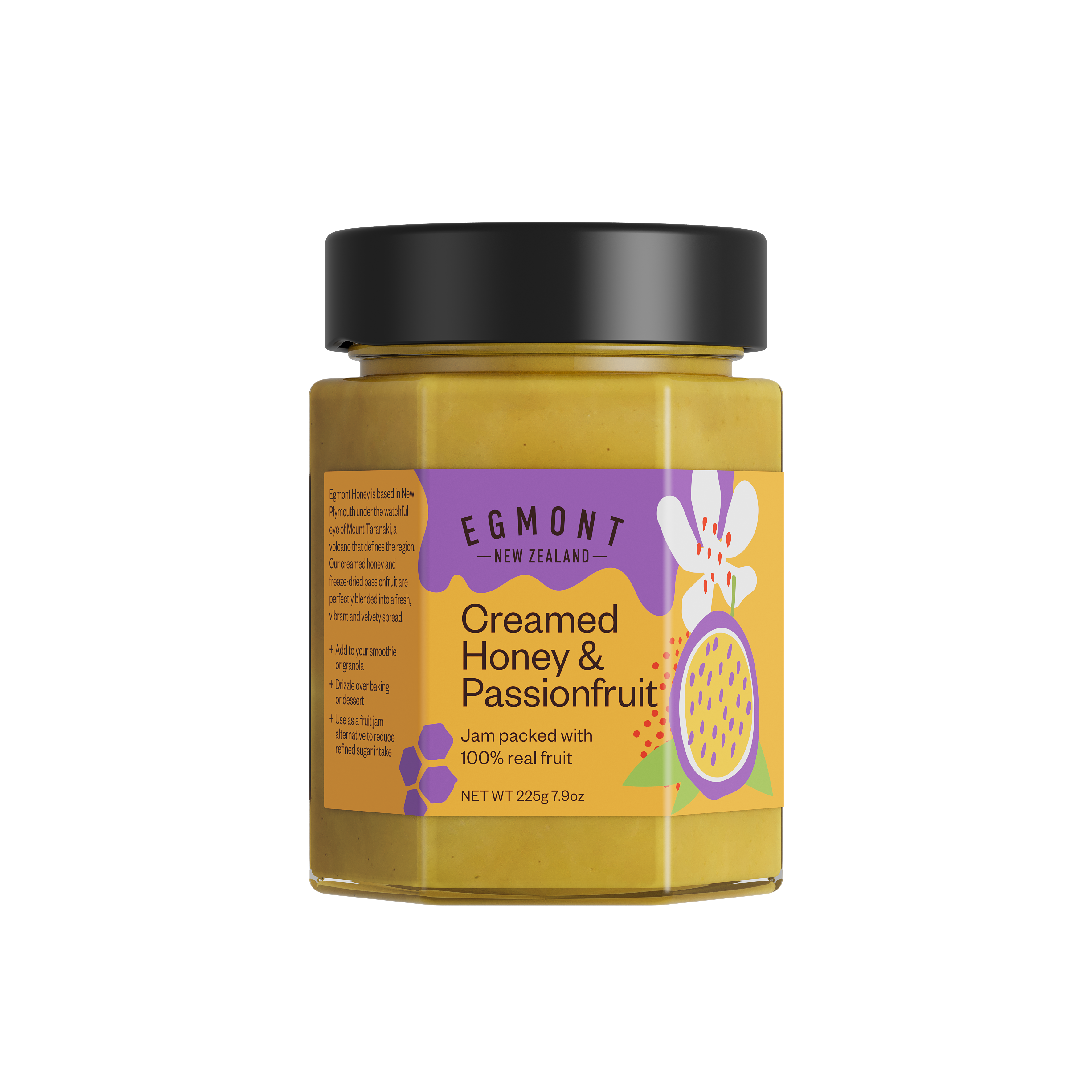 Egmont Honey Creamed Honey & Passionfruit 225g 1